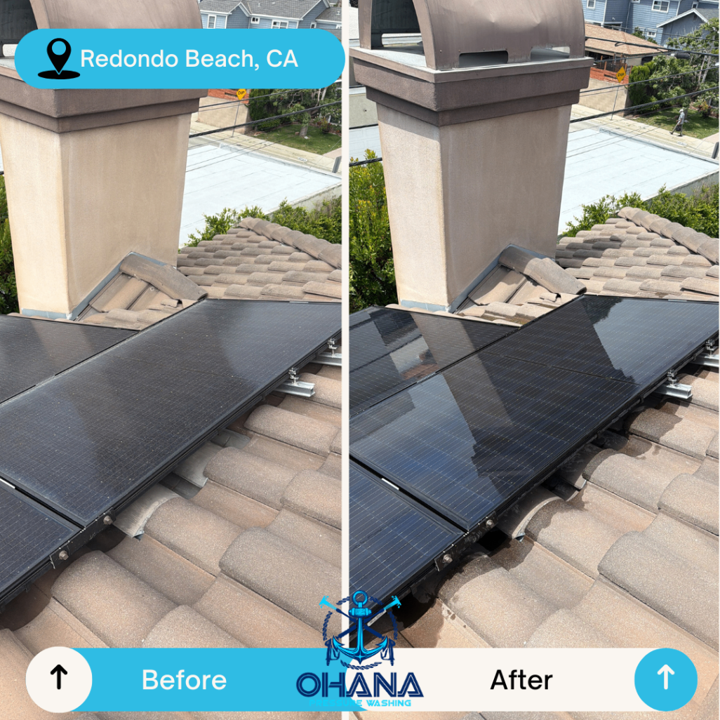 South Bay solar panel cleaning results