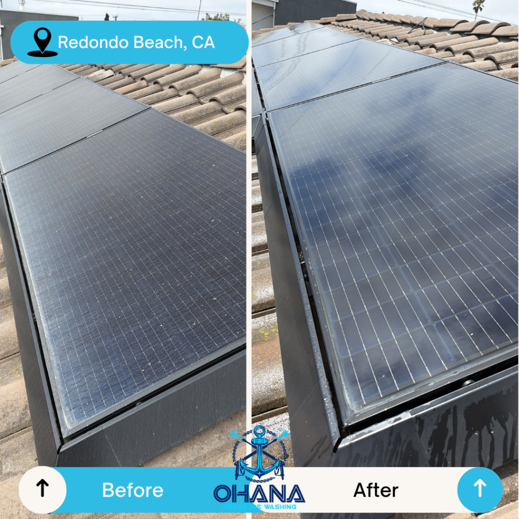 Residential solar panel washing